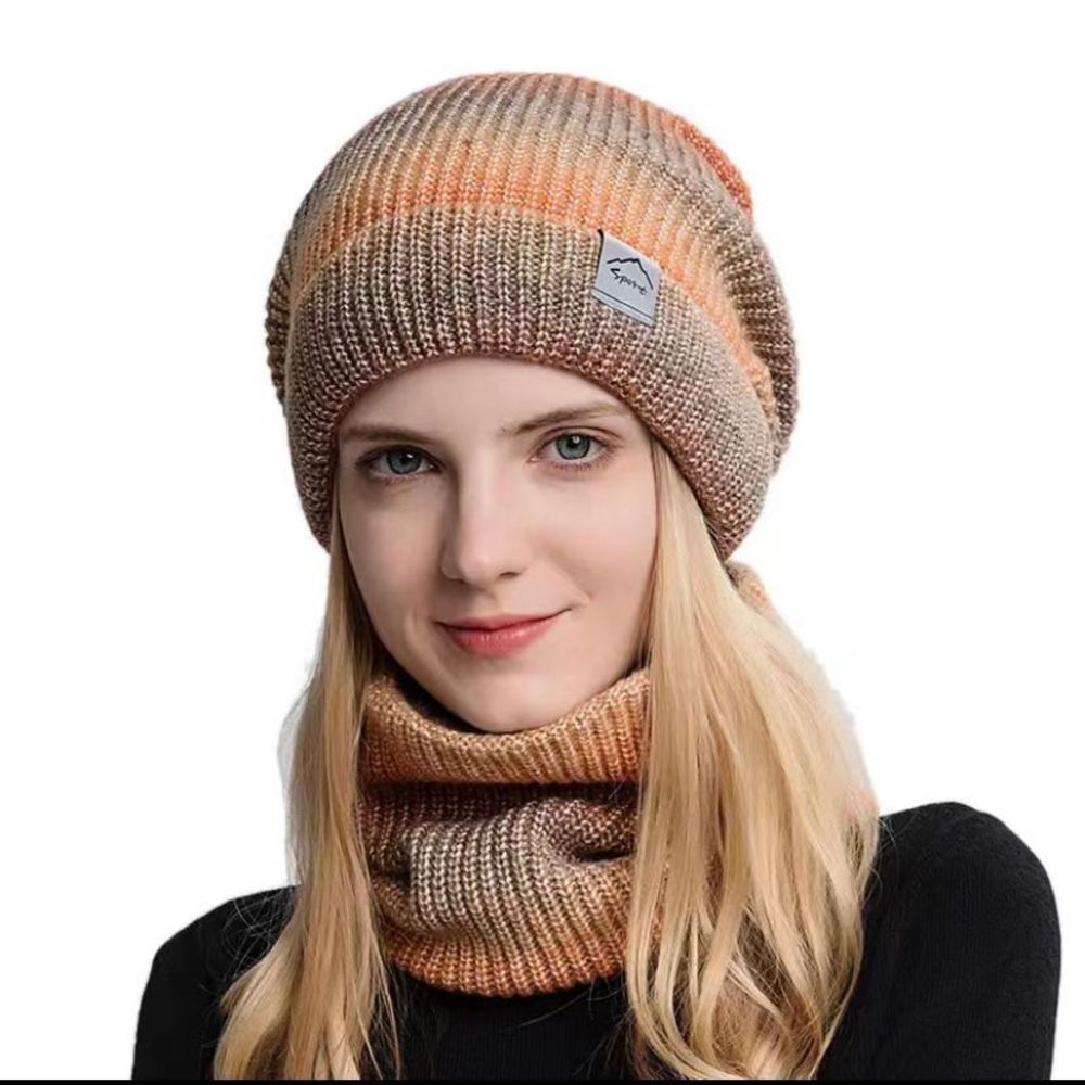 Peach hat and Neck set​​ - Picture 5 of 5